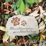 resin durable hand-painted pet memorial stone With paw print design For Use outdoors Ter Herdenking Of Overleden Honden