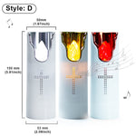 Modern European Mini LED Koude White Rookvrije Gebedskaarsen Electronic Music Handheld Kaarslamp Nacht Church