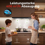 A+++ Afzuigkap 60cm, Afzuigkap with omgekeerde & afvoerlucht with active koolfilter, LED-lighting