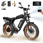 X5 NFC 3-speed lithium-accu electric fiets with dikke banden V20 Pro 20x4.0 48V 250W borstelloze motor voorvering waterdicht