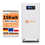 EU Stock 15kWh solar-energy Storage battery With Wheels 51.2V 300Ah Lithium Solar battery Smart BMS home energy Storage battery