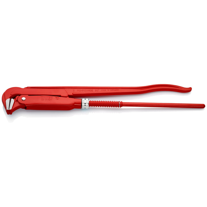 KNIPEX 83 10 020 pijpsleutel with 90° bekken, red gepoedercoat, 560 mm, Made in Duitsland