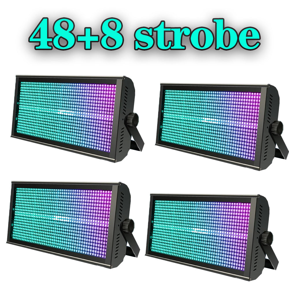 4 STKS 200 W LED 864RGB + 96 white 48 + 8 Segmente Strobe Sound Control DMX Super Heldere DJ Disco Wens publiek Party stage l