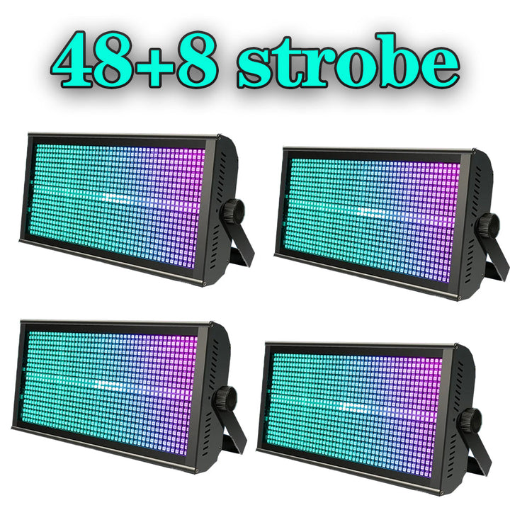 4 STKS 200 W LED 864RGB + 96 white 48 + 8 Segmente Strobe Sound Control DMX Super Heldere DJ Disco Wens publiek Party stage l
