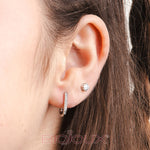 Biojoux Brand Bjt263-Alexia 16Mm Woman earring fashionable Stainless steel Zirkonia hoop earrings