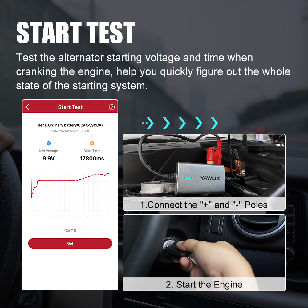 Kingbolen Bm550 Car battery tester 6V 12V 24V 100-2000 Cca System Detecteren Auto Analyzer Auto Battery Tool Pk Kw208