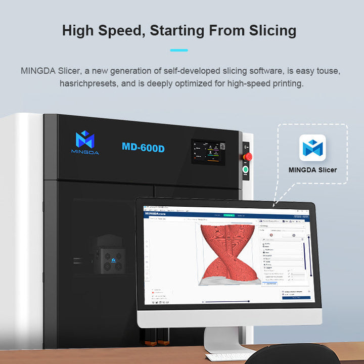 MD-600D High speed Two Nozzles Printing Machine 3d 600*600*600Mm Gecolorde Large 3D printer For Car parts
