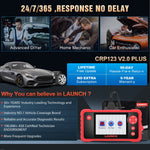 LAUNCH CRP123 V2.0 PLUS basisdiagnosetool full system OBD2 scanner with 8 reset functions, lifetime free