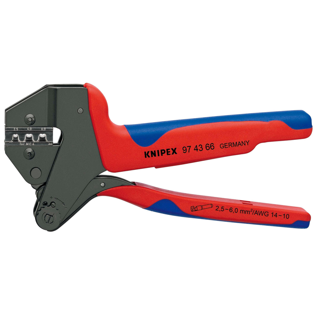 KNIPEX 97 43 66 Universal crimping pliers for & for EVO2 for interchangeable dies Combinatietang Wire end Made in Germany