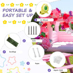 13x11.5x10FT commercial PVC pink bounce house inflatable bounce house outdoor for adults and kids with blower