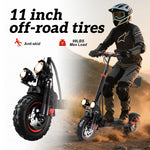 High-performance electric scooter with 48V15.6Ah battery, foldable aluminum frame, dual disc brakes and LED-lighting