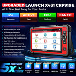 LAUNCH CRP919E car diagnostic tool full system Automotive Scanner Active Test CAN FD/DIOP 29+ Reset Code reader