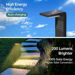 solar-buitenverlichting for looppaden, 2-pack LED IP66 waterproof, warm white, modern solar-padverlichting for garden & oprit