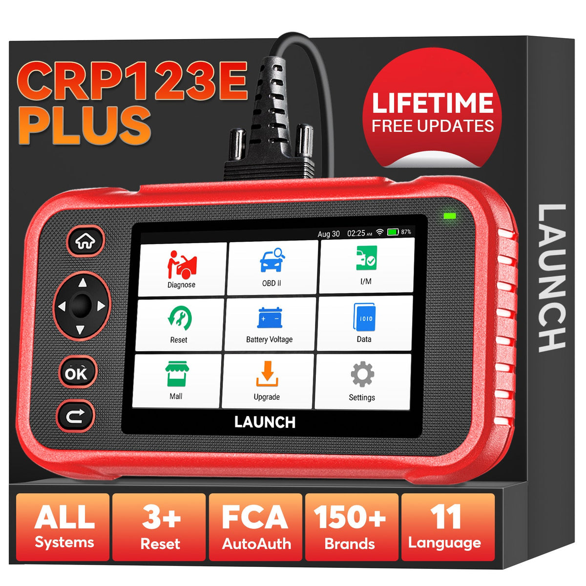 US EU Warehouse LAUNCH 2026 CRP123E PLUS OBD2 Scanner Latest Elite Code reader Motor ABS SRS Transmission Auto Diagnostic too