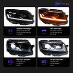 2 pcs Auto Styling for Multivan T6 headlight Led 2010-2021 DRL Daylights turn signal High Beam Angel Eye projector Lens