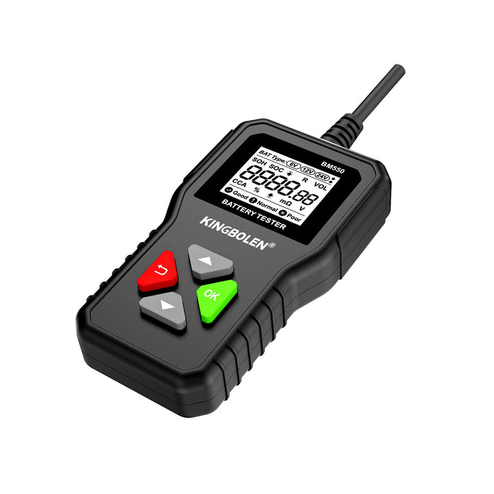 Kingbolen Bm550 car battery tester 6V 12V 24V 100-2000 CCA system detection car analyzer car battery tool Pk Kw208