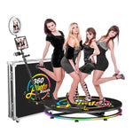 MWE 360 Photo booth for 4 persons, Chacktok software control, iPad videokiosk with flightcase for party, wedding, event rental