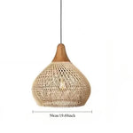 Rattan pendant light rattan chandelier handwoven Boho pendant light for dining room kitchen island living room