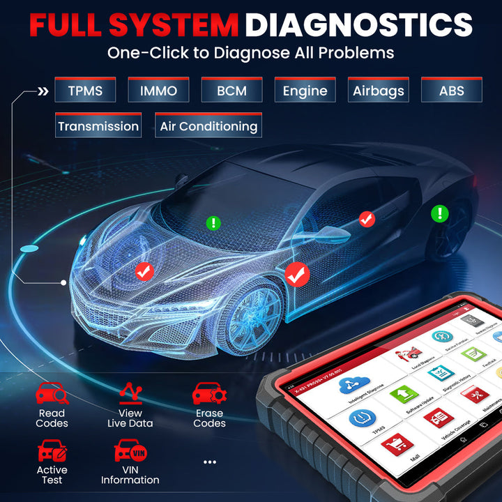 Launch X431 PRO3S+ V5.0 Bidirectional All-System Scan tool OEM Topology map CAN FD Connector OBD2 Diagnostic device