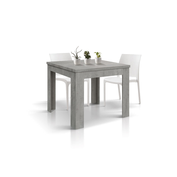 Isabel Uitschuifbare Dining table 90 to 180 cm Cementgrijs Melamine Afwerking For Binnengebruik