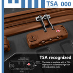 Elegant black design luggage set 6-piece ABS hard-shell luggage with TSA-locks, high quality products from Chinese factory for on travel