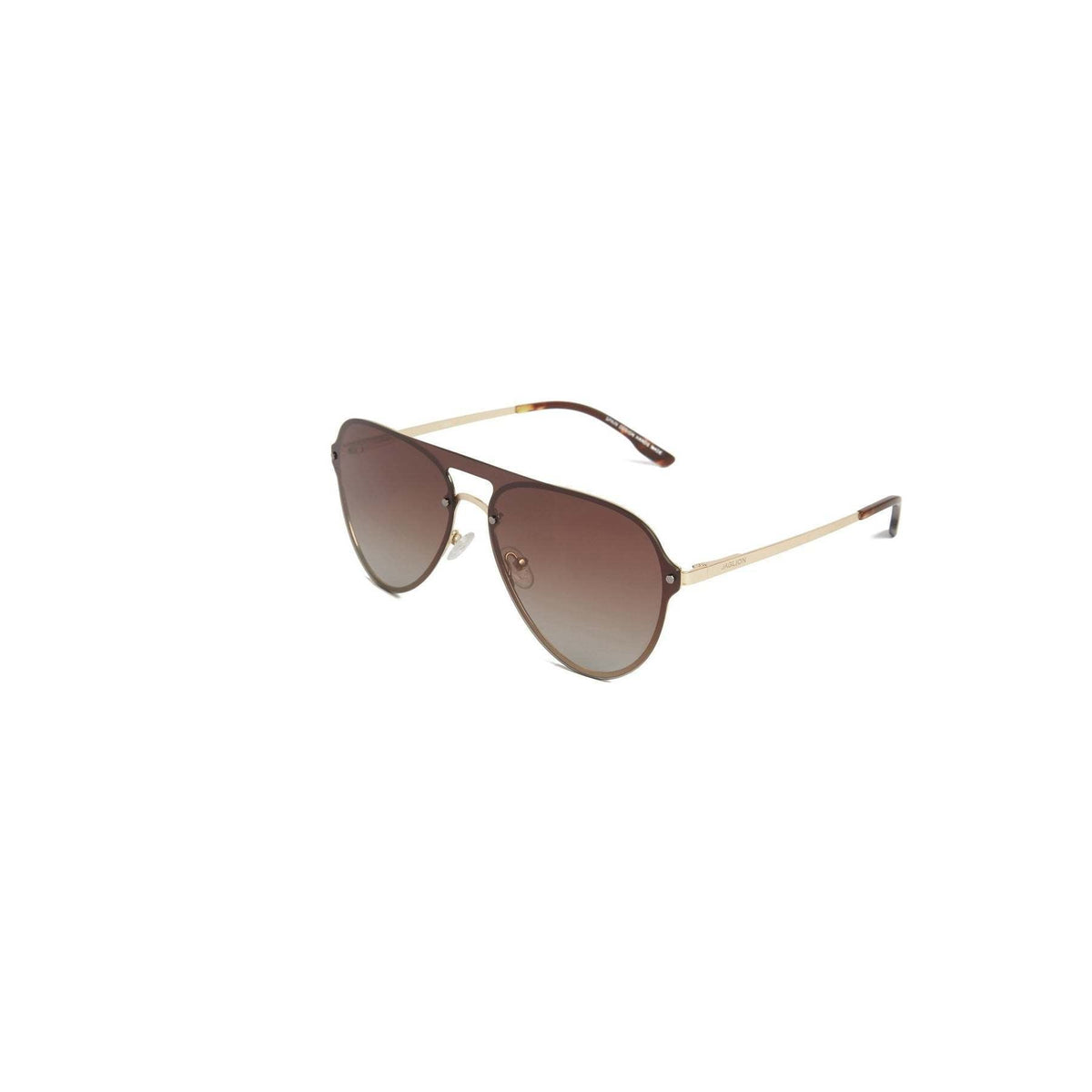 Eris Handle UV400 Unisex Sunglasses Lightweight Vierkant Modieus Montuur gold Transparent colored Lens Lichtblauw/brown/orange Logo