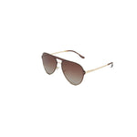 Eris Handle UV400 Unisex Sunglasses Lightweight Vierkant Modieus Montuur gold Transparent colored Lens Lichtblauw/brown/orange Logo