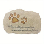 resin durable hand-painted pet memorial stone With paw print design For Use outdoors Ter Herdenking Of Overleden Honden