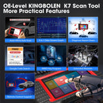 Usa EU warehouse KINGBOLEN K7 Full-system Bi-Directionele Diagnosemachine for All Auto 'S lifetime free updates