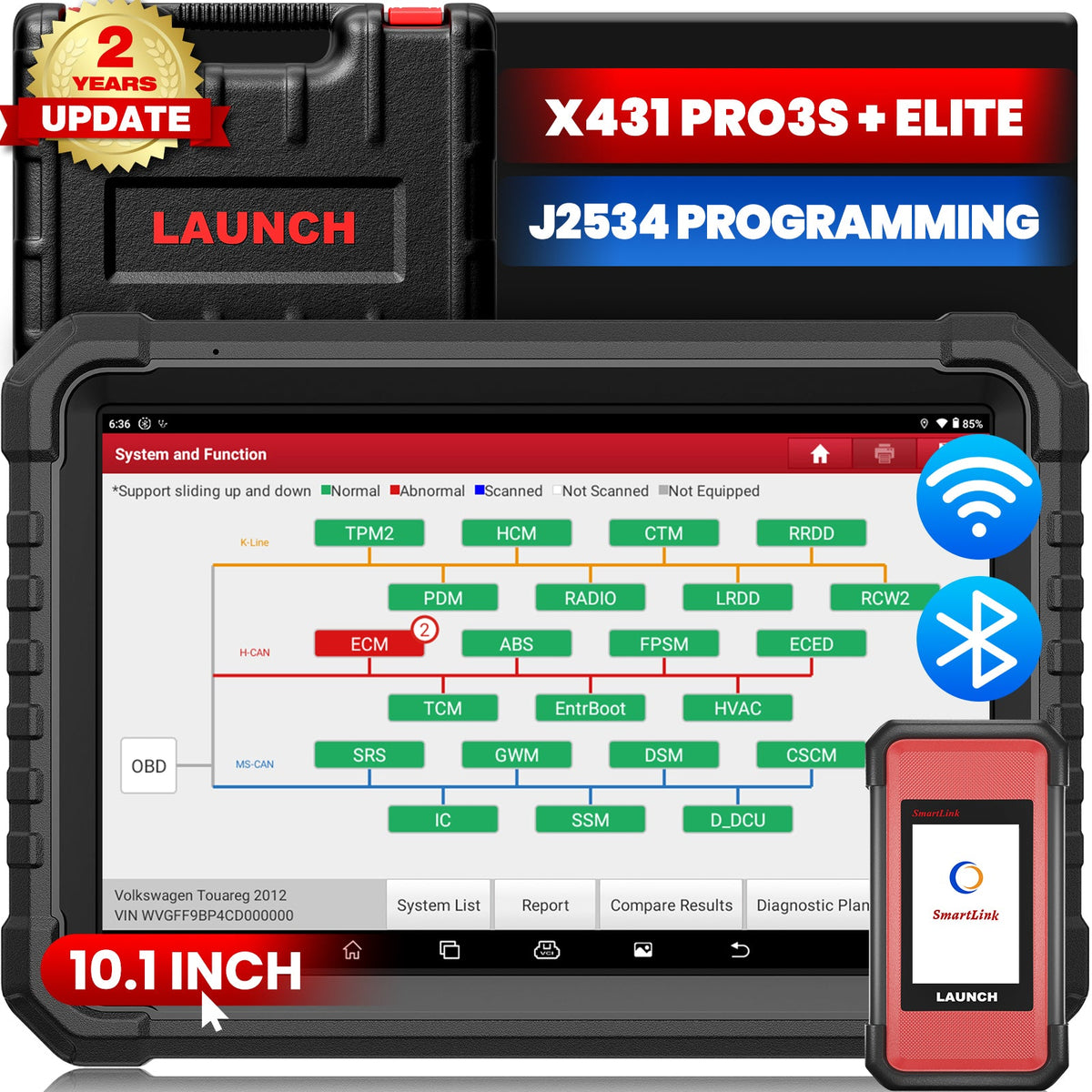 Usa warehouse LAUNCH X431 Pro 3S Elite Auto diagnostic Tools J2534 Programma topology map ECU coding Auto Obd OBD2 Scanner