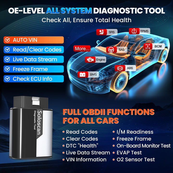 KINGBOLEN Soloscan professional Autoscanner for Toyota lifetime free updates