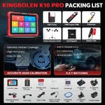 2025 Kingbolen K10 PRO Auto Full-system diagnostics Tool Key ECU coding Scanner PK V+ Elite
