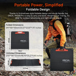 universal 200W foldable solar panel for portable krachtcentrales, green oplading, 18V solar panel Oscal PM200 Pro