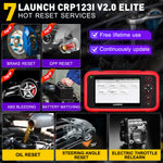 USA EU Warehouse LAUNCH OBD2 Scanner CRP123I V2.0 Elite 2026 lifetime free updates full system Scan Tool for All Cars