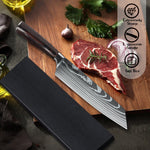 Wooden handle, lightweight and agile, 7Cr17 stainless steel knife sheath, gift box, kitchen knives