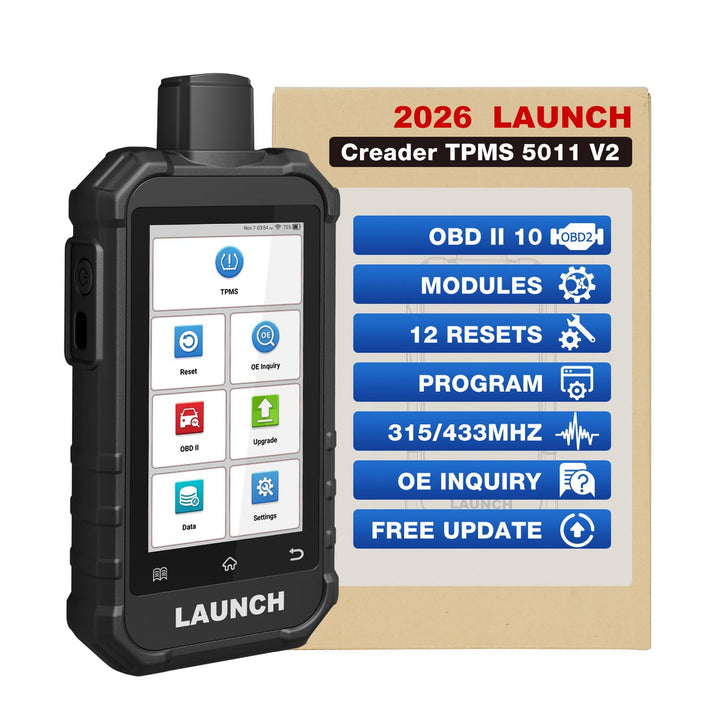 LAUNCH 2026 CRT5011 V2 Latest TPMS Relearn Tool OBD2 scanner code reader Bandenspanningsactivatie Read/Programmeren/Resetten SDK