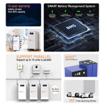 EU Stock 15kWh solar-energy Storage battery With Wheels 51.2V 300Ah Lithium Solar battery Smart BMS home energy Storage battery