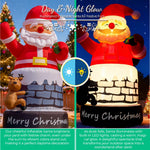 20/26/33ft Giant Inflatable Santa Claus with Chimney for Garden and Lawn Holiday Decor