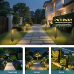 solar-buitenverlichting for looppaden, 2-pack LED IP66 waterproof, warm white, modern solar-padverlichting for garden & oprit