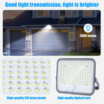 Aigostar 8433325008185 16000mAh LED-schijnwerper with remote control, large zonnepaneel, high capacity battery, Dimmable, RoH