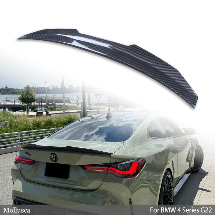 BMW 4 Series G22 Coupé/M4 G82 PSM Style Dry Carbon Fiber Achtervleugel Trunk Spoiler 2020-2025