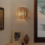 9Inch rattan wall sconce Boho home Decor wall light fixtures with hemp rope rustic lighting for bedroom bathroom hallway entryway