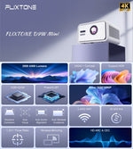 EU Stock 4K Support Projector Flixtone D9W Mini 2500 ANSI Lumen 1080P FHD Android LED Autofocus Home Theater Projector