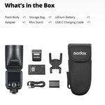 Local stock Godox V100 round head camera flitser wireless transmission Speedlite flitser for Canon Nikon Sony Fuji Olympus