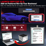 Crp 123e V2.0 Four-System Auto diagnostic tool machine OBD2 Code reader with 7 Resets