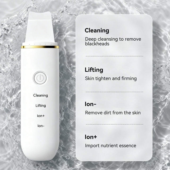 ready to ship: Pore Cleaner gezichts-spatel, ultrasonische gezichtsreiniger, dieptereiniging, ultrasonische huidreiniger