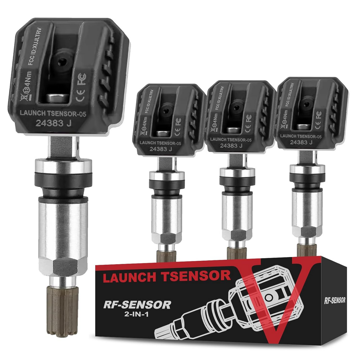 USA EU Warehouse LAUNCH LTR-V Geprogrammeerd bandenspanningscontrolesysteem RF dual Frequentie (315MHz+433MHz) TPMS Sensor