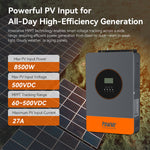 PowMr EU Warehouse 6.2KW 6.5KW 230Vac Dual AC Output Design supports tot 9 units parallel schakelen Pure Sine Wave Solar Inve