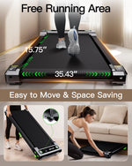 EU Stock folding Under-desk Treadmill Electric Treadmill Maximale Draagcapaciteit with manual Tilt adjustment for home use
