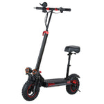 High-performance electric scooter with 48V15.6Ah battery, foldable aluminum frame, dual disc brakes and LED-lighting